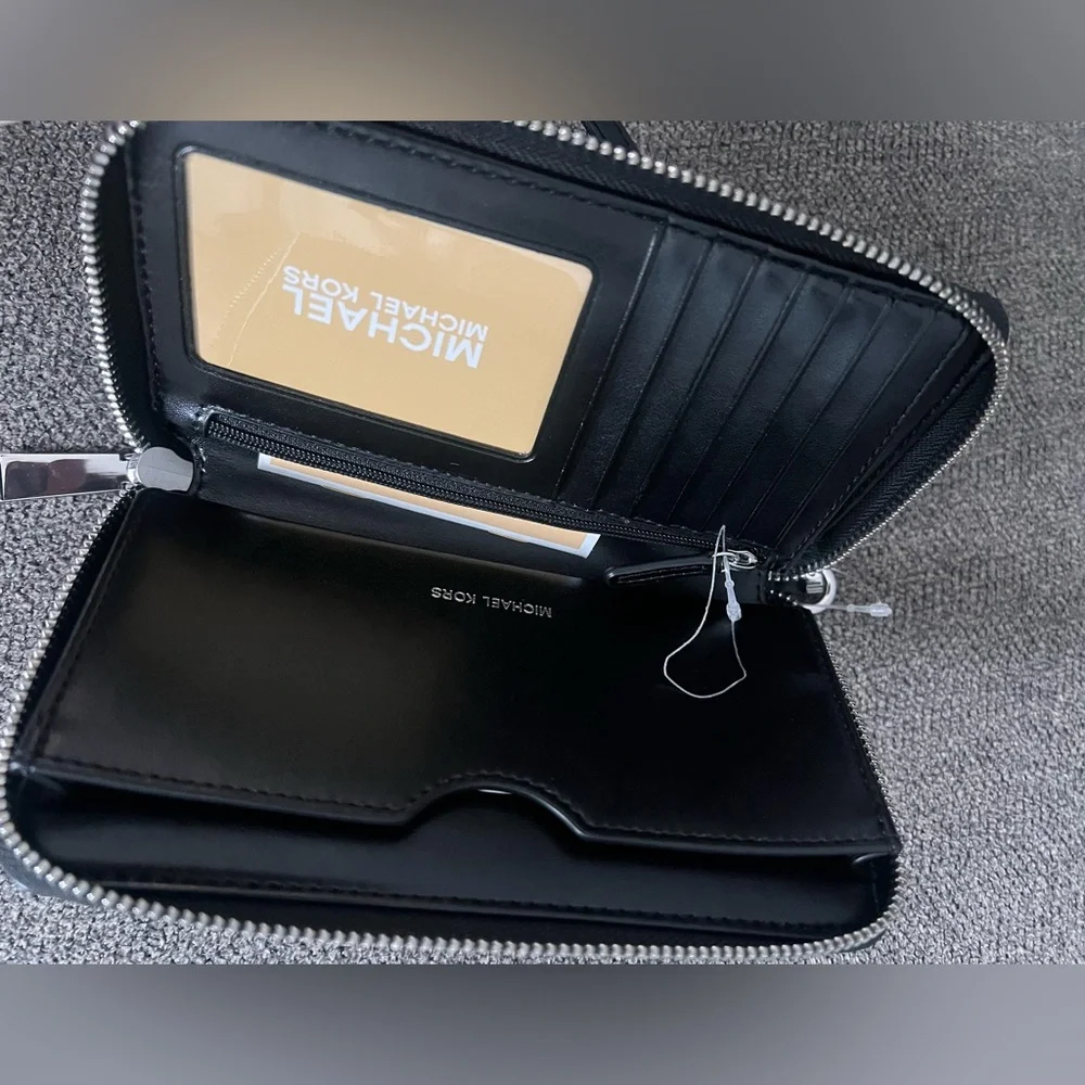 Michael Kors Black Monogram Wristlet - Picture 3 of 5